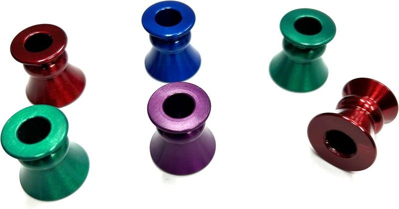 F.e.s.s. Set of 6 Zinc Alloy Cigarette Snuffers - Instant Cigarette Extinguisher | Vintage Smoking Accessories, Small, Green, Purple, Blue, Red, 6pk-AZ - Image 1